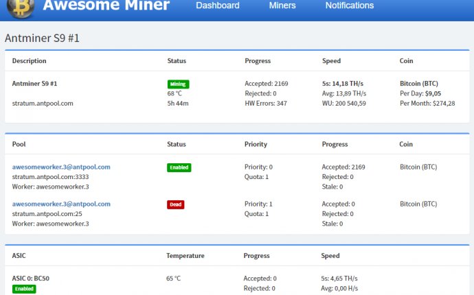 Awesome Miner Web