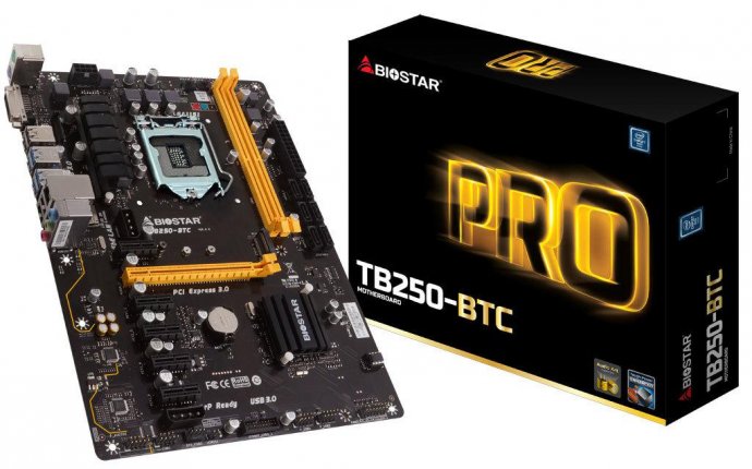 TB250-BTC motherboard has a focus on Bitcoin mining